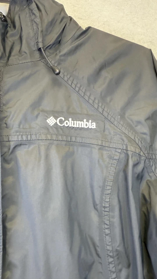 Columbia Chaqueta Mujer Grande Negro Omni-Tech Impermeable Transpirable Abrigo con Capucha Foto 3 de 4