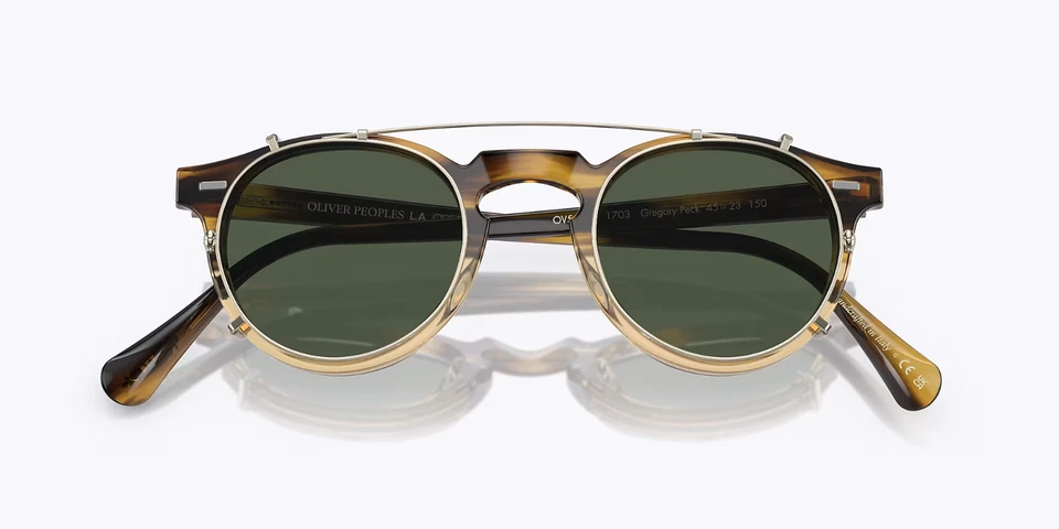 Clip Oliver Peoples 0OV5186CM Gregory Peck 50359A dorado/verde 47 mm clip para hombre Foto 4 de 4