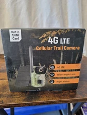 TRAIL CAM 4 G-LTE Celluar Wide Angle Night Vision Built In SimCard Model Q80-4G