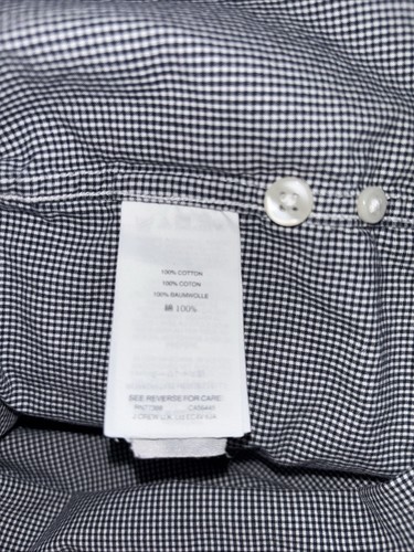 J Crew Men's Slim Shirt Blue White Checkered Button Up Long Sleeves Dress Medium - Picture 14 of 15