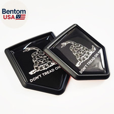 Black Gadsden Flag Decal Sticker Car Emblem Dont Tread on Me Flag Car Decoration