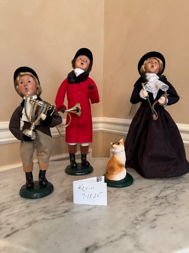 BYERS CHOICE 2003 Fox Hunt Man, Woman, Girl, and Fox - Terrific Set!!