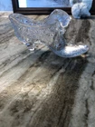 Vintage Daisy & Button Clear Glass Shoe with Cat Head Vintage Fenton Clear