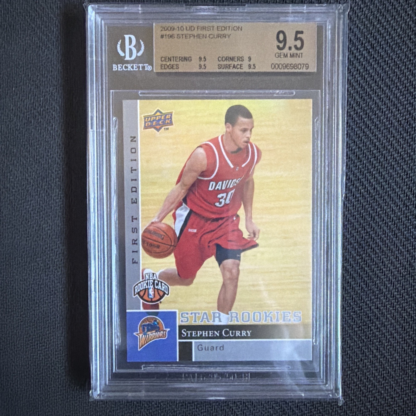 2009-10 Upper Deck First Edition - #196 Stephen Curry (RC), graded 9.5 BGS Rare