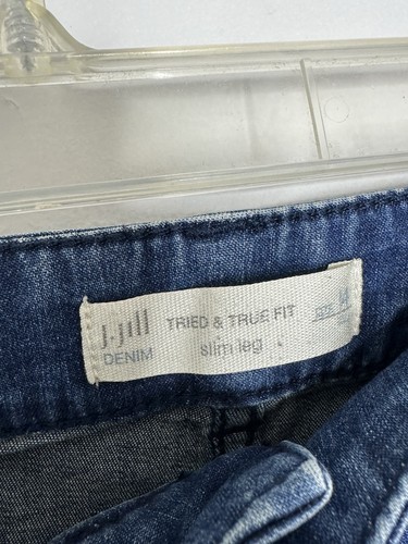 J. Jill Women's Blue Tried & True Fit Slim Leg Straight Denim Jeans Size 14 - Picture 3 of 6