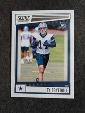 2022 Score #396 Ty Fryfogle  Dallas Cowboys Rookie Football Card. rookie card picture