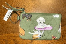 Vera Bradley Zip ID Case In Dog Park Pattern New With Tag NWT