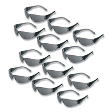 MCR Safety CL112BX Scratch-Resistant Safety Glasses - Gray Lens (12/BX) New