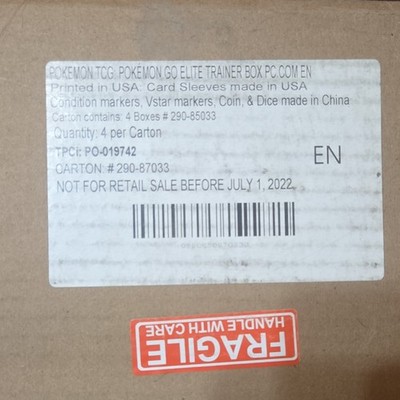 Pokémon TCG Pokémon GO Elite Trainer Box English Case (4 per carton)