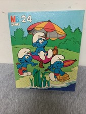 Vintage 1982 Milton Bradley 24 Piece Smurfs Puzzle Unopened NIB