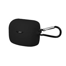 Silicone Case Cover Compatible with JBL Tune Buds True Wireless Earbuds, Black