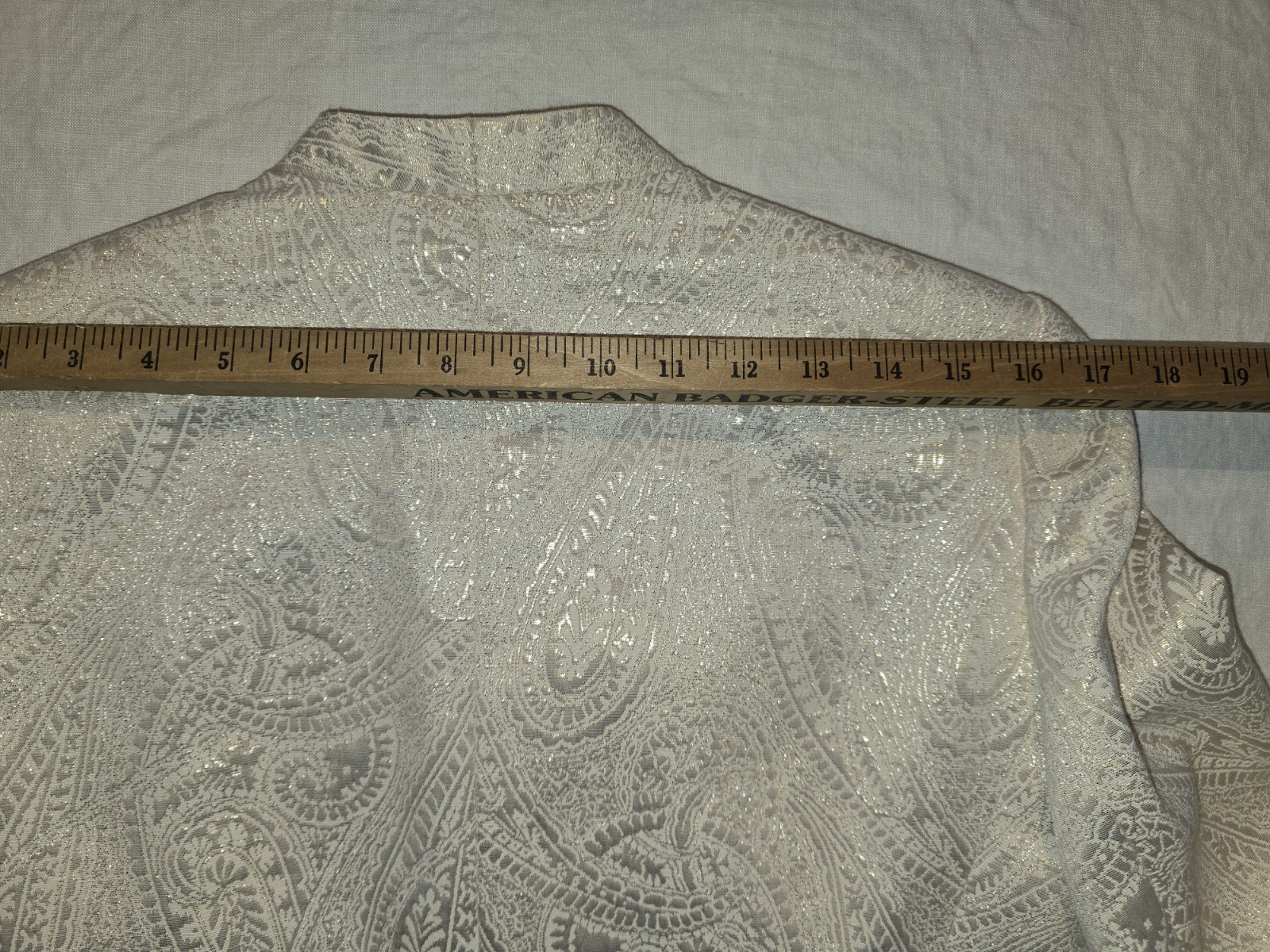 Le Suit 2 Pc Skirt & Jacket 14P Ivory Gold Thread Formal Wedding Career Cocktail