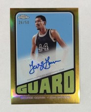 2023-24 Topps Chrome George Gervin 1972 Auto Gold Refractor /50 #TA-GG
