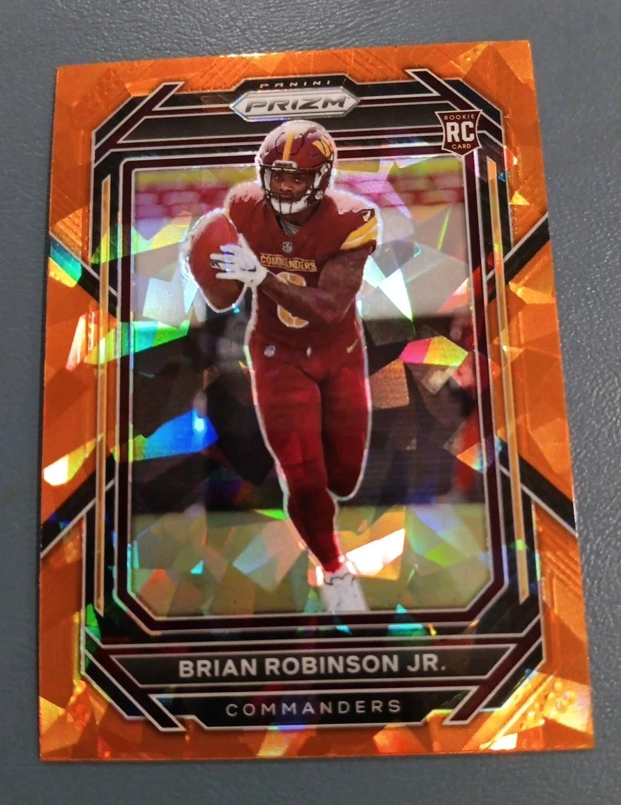 2022 Panini Prizm #321 Brian Robinson Jr. - Orange Ice Prizm RC Commanders