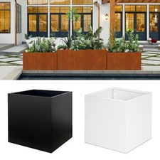 Large Metal Planter Box Heavy Steel Garden Planters for Outdoors Porch Yard Deck