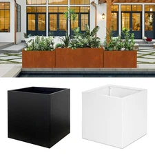 Heavy-Duty Galvanized Steel Planter Garden Planters for Outdoor Patio Deck Porch