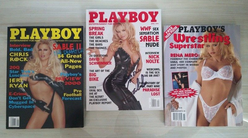 WWF WWE Diva Sable Set Of 3 Playboy Magazines 1 Autographed Met In Person