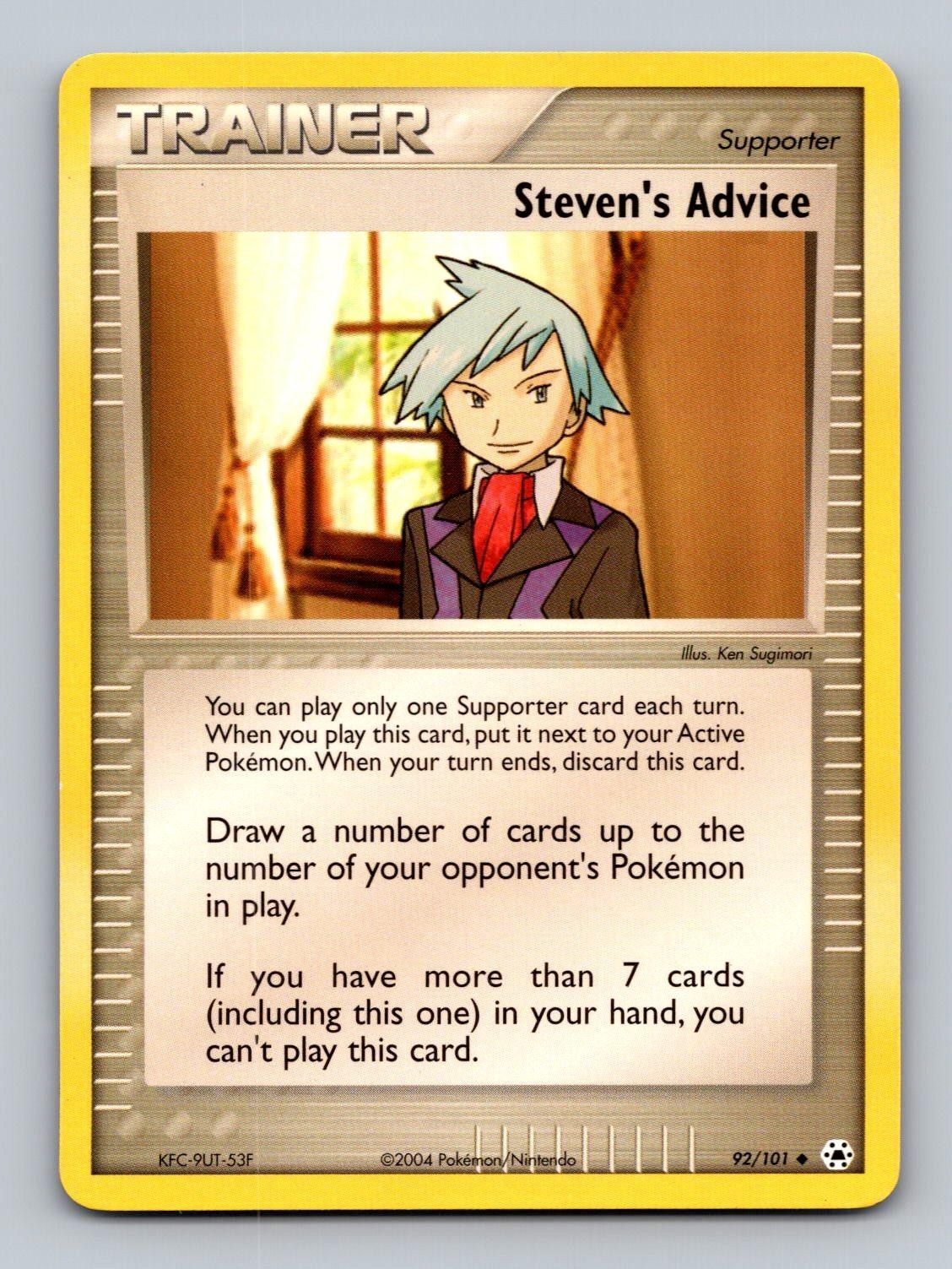 Steven's Advice 92/101 Uncommon Hidden Legends Pokemon Lightly Played