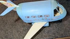 Vintage Mattel Barbie Doll Blue Jumbo Jet Airplane Plane 1999 accessories