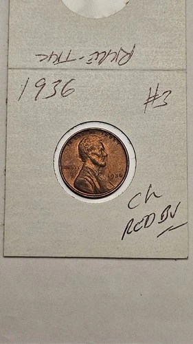wheat penny 1936 GREAT RED BU 1936-P LOT #3 LINCOLN CENT UNC RED LUSTER