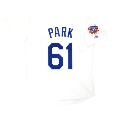 Chan Ho Park 1997 Los Angeles Dodgers Home Jersey w/ Jackie 50th Patch (S-3XL)