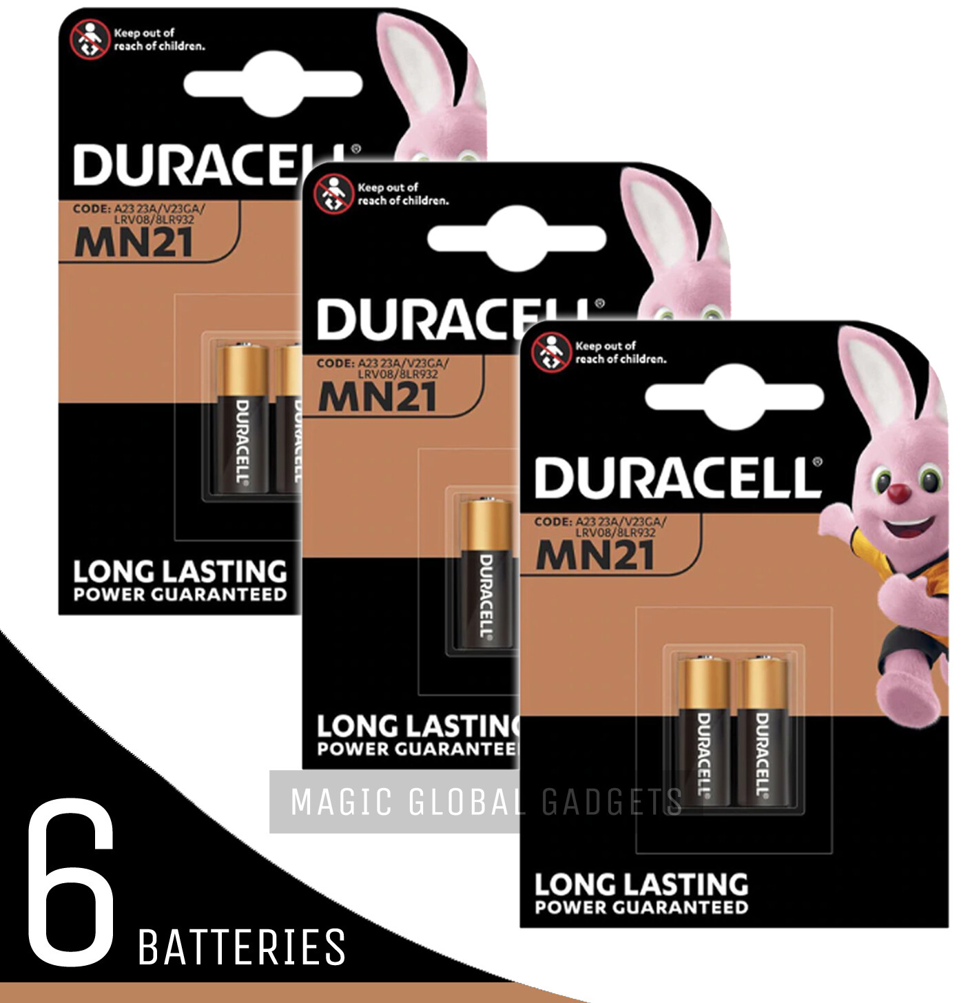 Mn21 New Duracell MN21 Alkaline Batteries 12V A23 23A *AUTHENTIC* Long ...