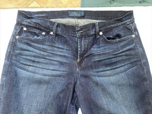 Lucky Brand Jeans Womens 12/31R Dark Wash-Distressed Sweet’N Straight Stretch - Picture 2 of 6