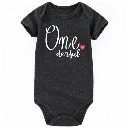 Onederful 1st birthday girl outfit Baby Clothes Funny Baby Bodysuits One Firs... - 第 1/7 張圖片