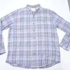 Weatherproof Vintage Shirt Men's 2XL Light Blue Relaxed Fit Pocket Button-Down
