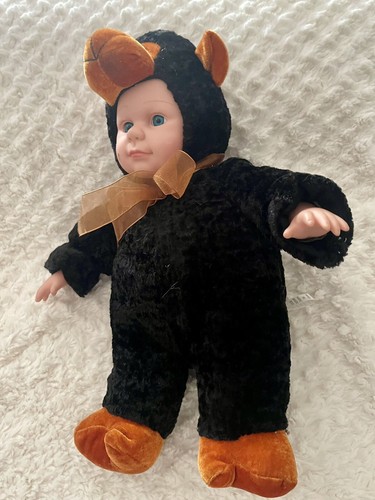 Sugar Loaf Kostume Kids Trick or Treat Monkey Baby Plush Doll 16" Rubber Face - Picture 5 of 8