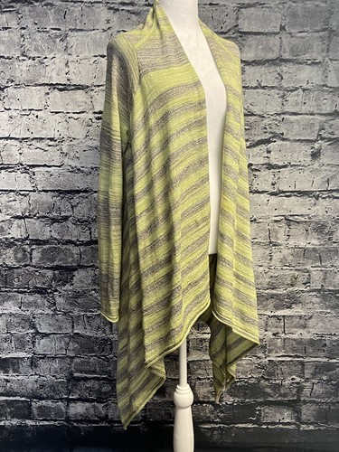 Athleta Womens Sweater Size Medium Long Sleeves Open Front Striped