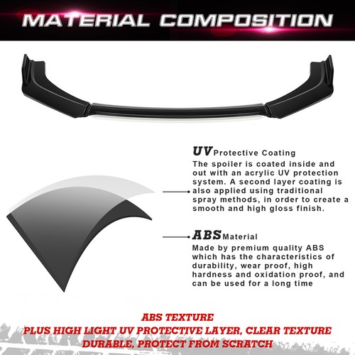 Kit divisor de labios brillo negro y blanco para parachoques delantero para Kia Optima - Imagen 8 de 12