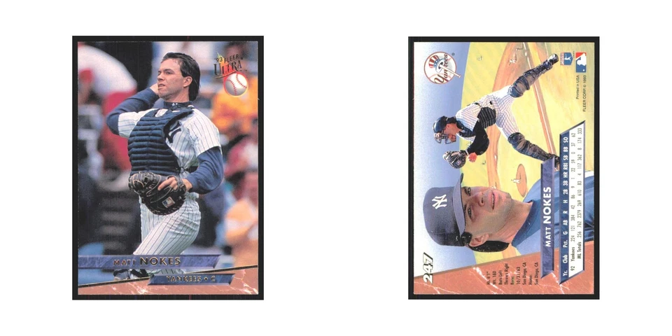 1993 Fleer Ultra Matt Nokes Yankees #247 - Image 3 of 3