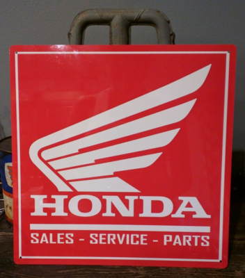 HONDA SALES PARTS SERVICE 12 X 12 SIGN MOTORCYCLE ADVERTISING