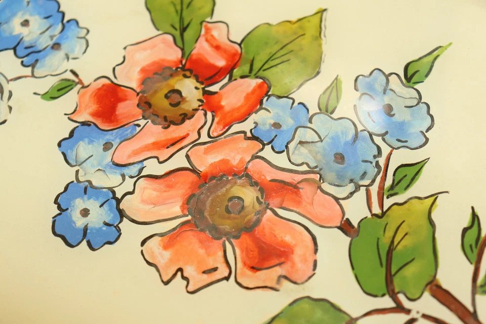 Bandeja de vidrio vintage para servir plato mayordomo café té salvador vitral años 30 Foto 4 de 4