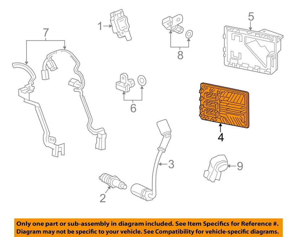 Módulo de control del motor usado (ECM) se adapta a: 2015 GMC Yukon XL 1500 control electrónico Foto 3 de 4