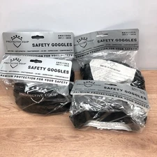  LOT OF 4 PROTECTIVE EQUIP SAFETY GOGGLES Z87.1-2010 UV 400 ANTI FOG
