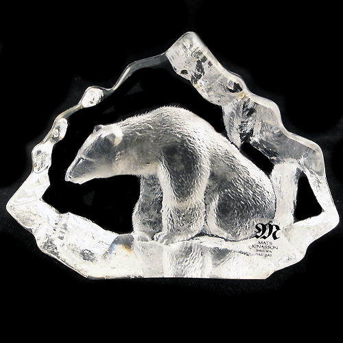 POLAR BEAR MATS JONASSON 2.4" NEW IN BOX 88118 Hand Etched in Sweden