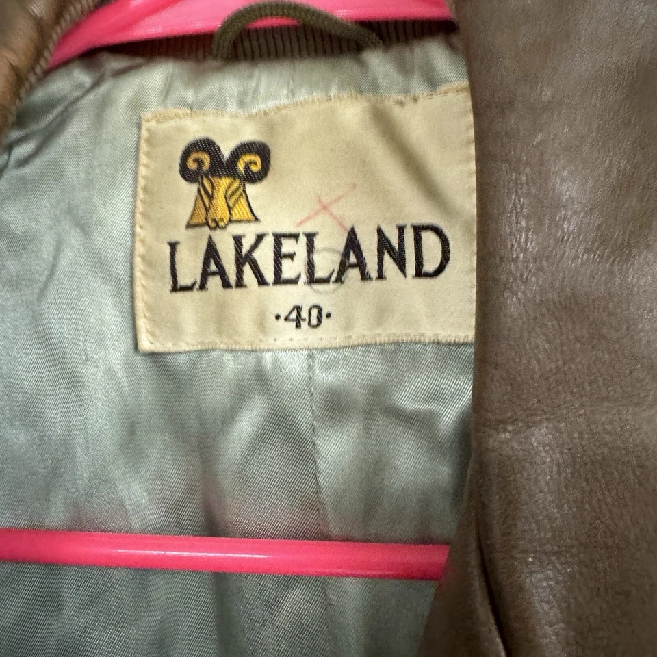 VTG 70s Lakeland Fight Club Style Leather Trench Coat Jacket Brown Size 40 - BUB - Image 3 of 4