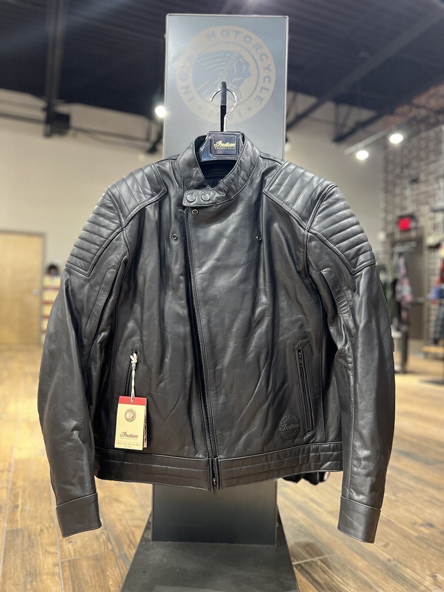 Indian Motorcycle Denton Leather Jacket Large | eBay
