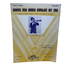 When My Baby Smiles At Me Accordion Sheet Music 1952 Ampco Edition 551
