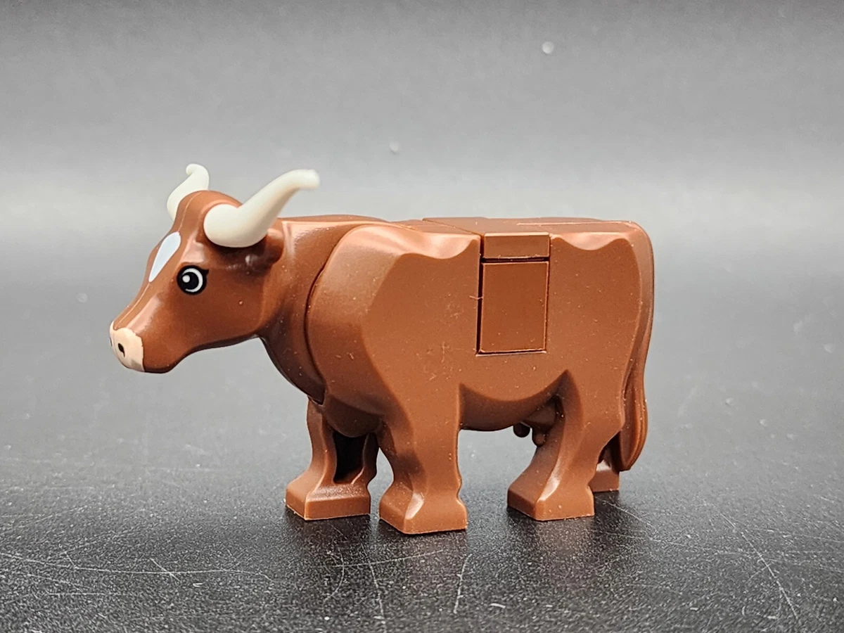 LEGO Animal Land 60052 Cargo Train Cow Bull w Horns Farm Zoo