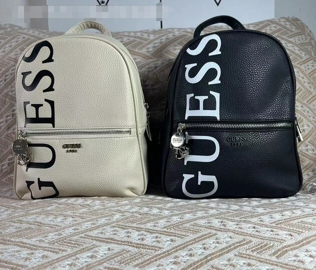 Guess Letter Backpack Casual Womens Bag Zipper Backpack Fashion