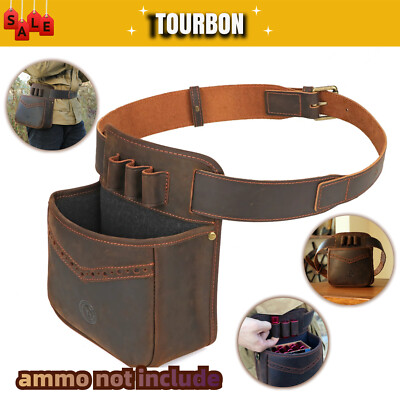 TOURBON Leder Munition Pack Schießen Munitionstasche Shell Patronentasche Tasche