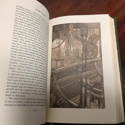 Lord Jim 1/4 Leather Bound Book Joseph Conrad Green Gold Embossed Collector - Picture 12 of 12