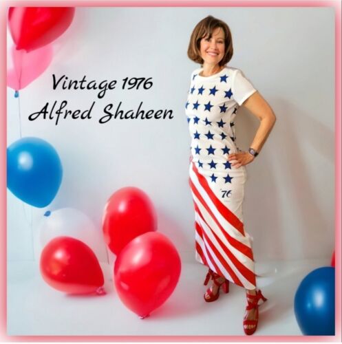 Vintage Alfred Shaheen Bicentennial Maxi Dress RAR