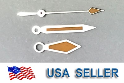 Watch Hands Lume Silver Edge Orange Fit ETA 2836 2824 2834 Movement parts needle