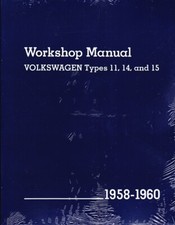 New Printed Book 1958-1960 Vw 1200 Type 11 14 15 Service Repair Shop Manual V160