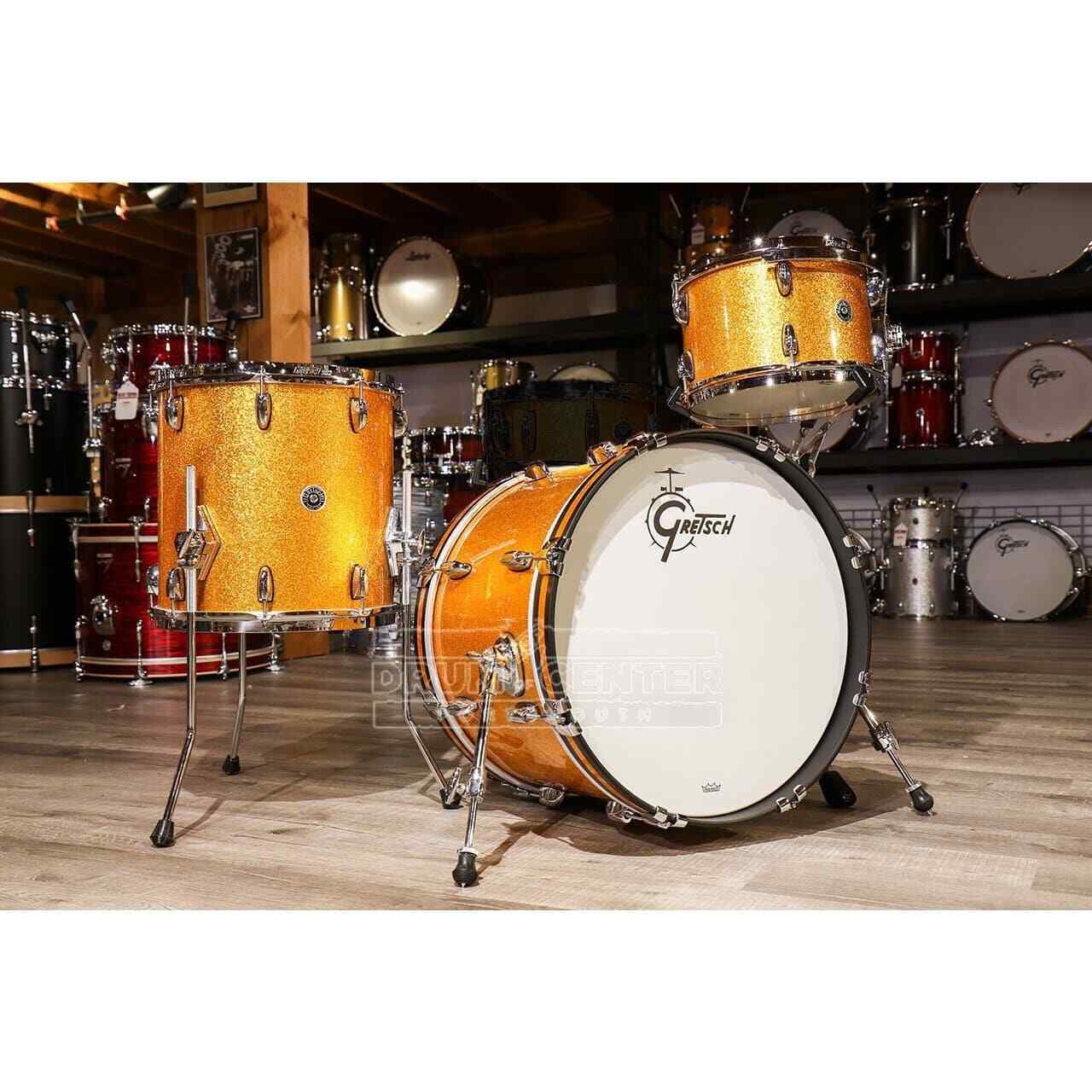 Gretsch Brooklyn 3pc Drum Set Gold Sparkle
