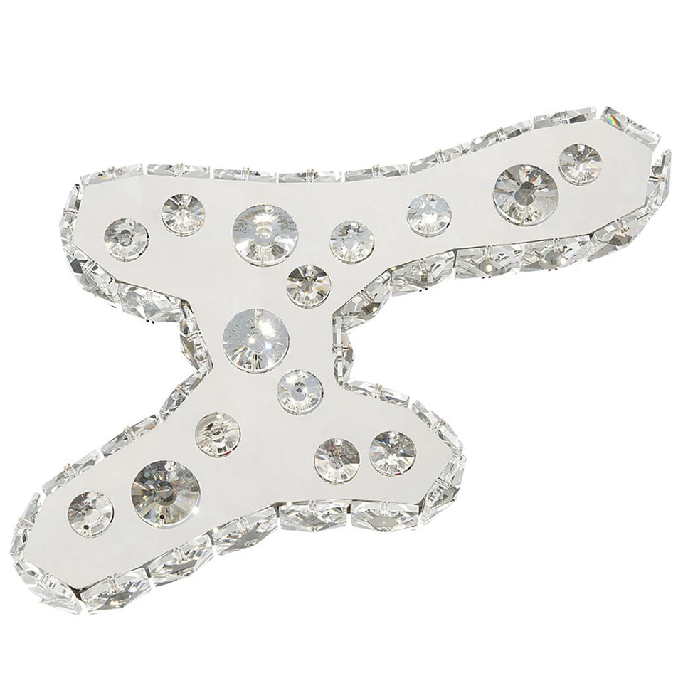 Luxus LED Kristall Wand Lampe Wohn Zimmer Beleuchtung Chrom Spiegel Flur Leuchte - Bild 4 von 4